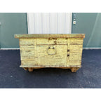 Large American Primitive Oak Trunk Table- Late 1800s