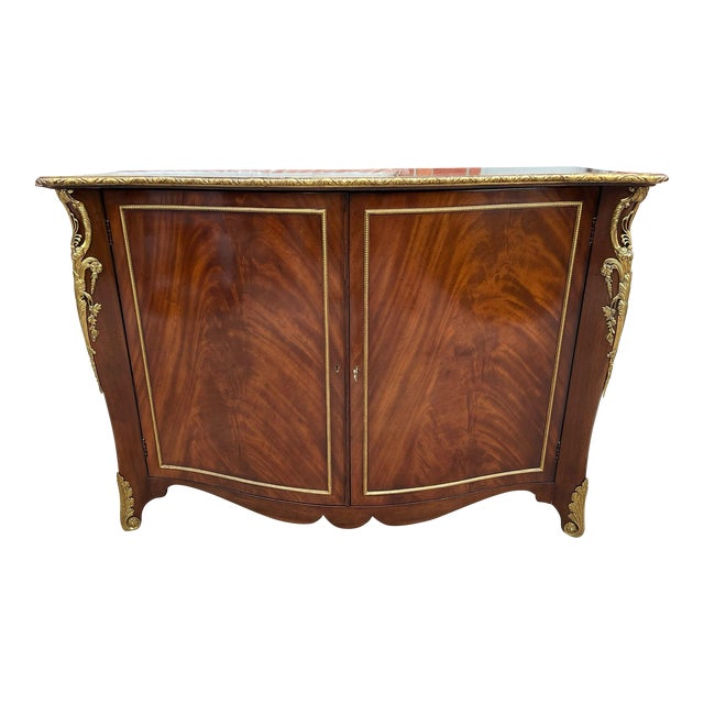 Large Baker Furniture Italian Mahogany Dry Bar Cabinet Commode