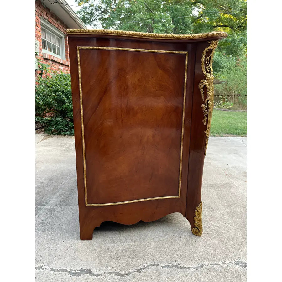 Large Baker Furniture Italian Mahogany Dry Bar Cabinet Commode