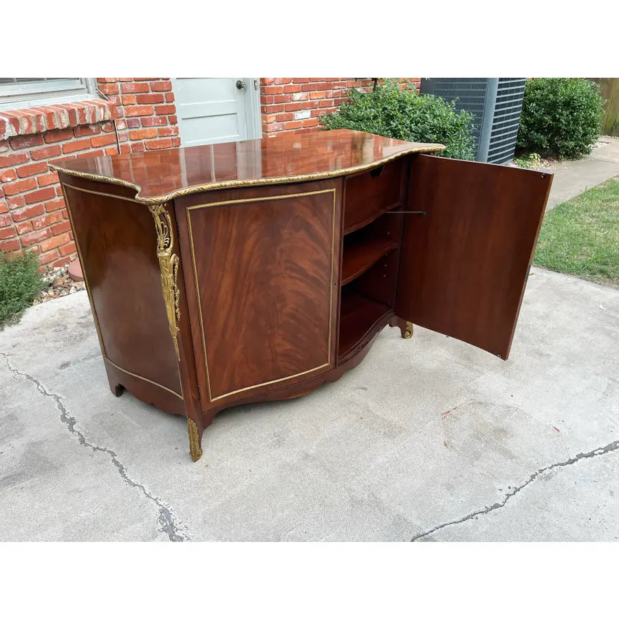 Large Baker Furniture Italian Mahogany Dry Bar Cabinet Commode