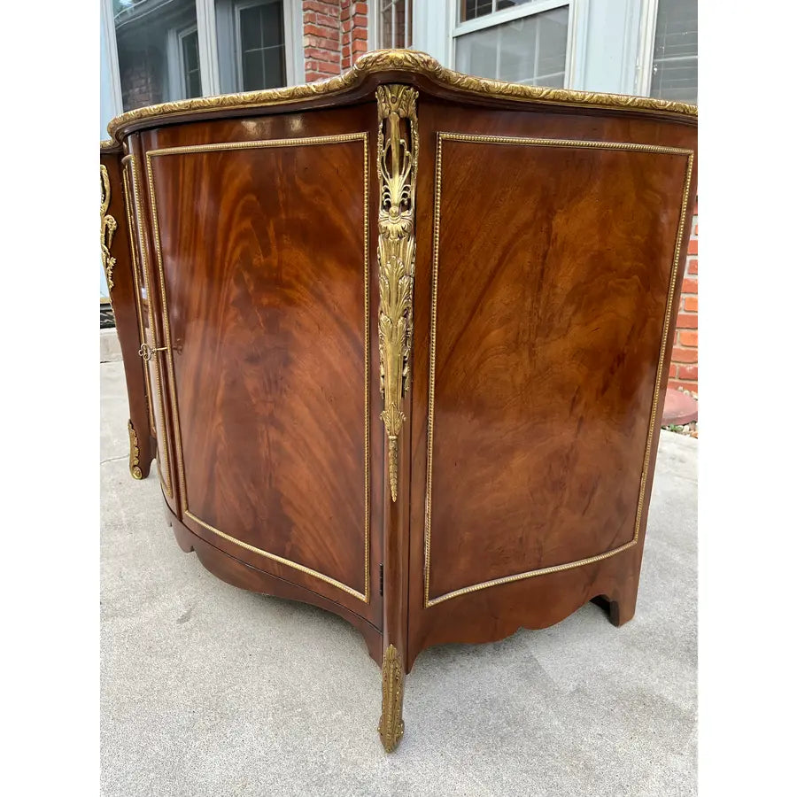 Large Baker Furniture Italian Mahogany Dry Bar Cabinet Commode