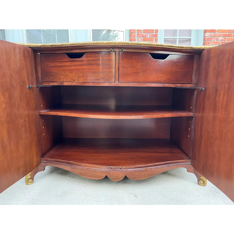 Large Baker Furniture Italian Mahogany Dry Bar Cabinet Commode