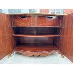 Large Baker Furniture Italian Mahogany Dry Bar Cabinet Commode