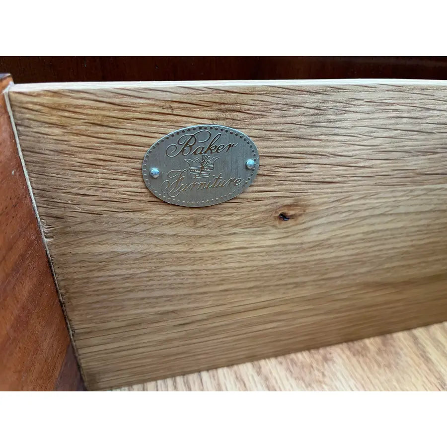 Large Baker Furniture Italian Mahogany Dry Bar Cabinet Commode