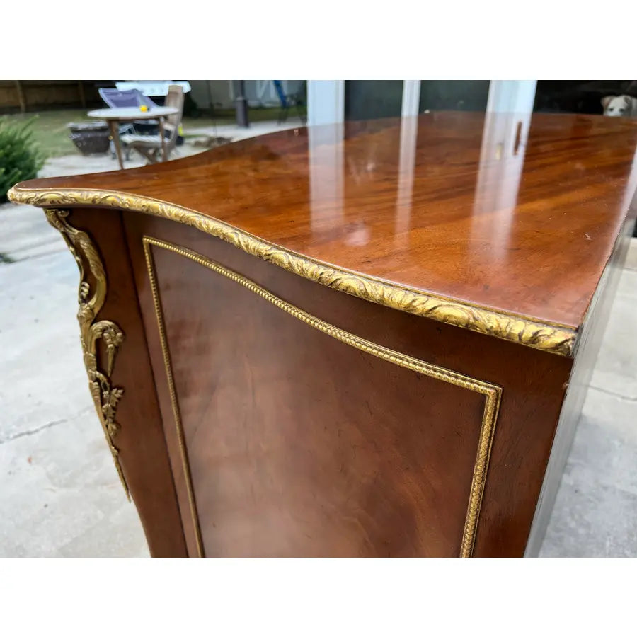 Large Baker Furniture Italian Mahogany Dry Bar Cabinet Commode