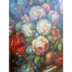 Large Mid 20th Century Floral Still Life, Oil on Canvas in Gold Frame