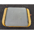 Lexington Casual Braided Woven Coastal Rattan Lounge Chair and Ottoman