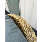 Lexington Casual Braided Woven Coastal Rattan Lounge Chair and Ottoman