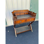 Maitland Smith Mahogany Copper Top Campaign Bar Drink Server