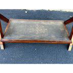 Maitland Smith Mahogany Copper Top Campaign Bar Drink Server