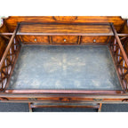 Maitland Smith Mahogany Copper Top Campaign Bar Drink Server