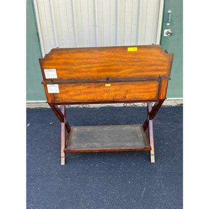 Maitland Smith Mahogany Copper Top Campaign Bar Drink Server