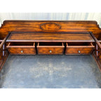 Maitland Smith Mahogany Copper Top Campaign Bar Drink Server