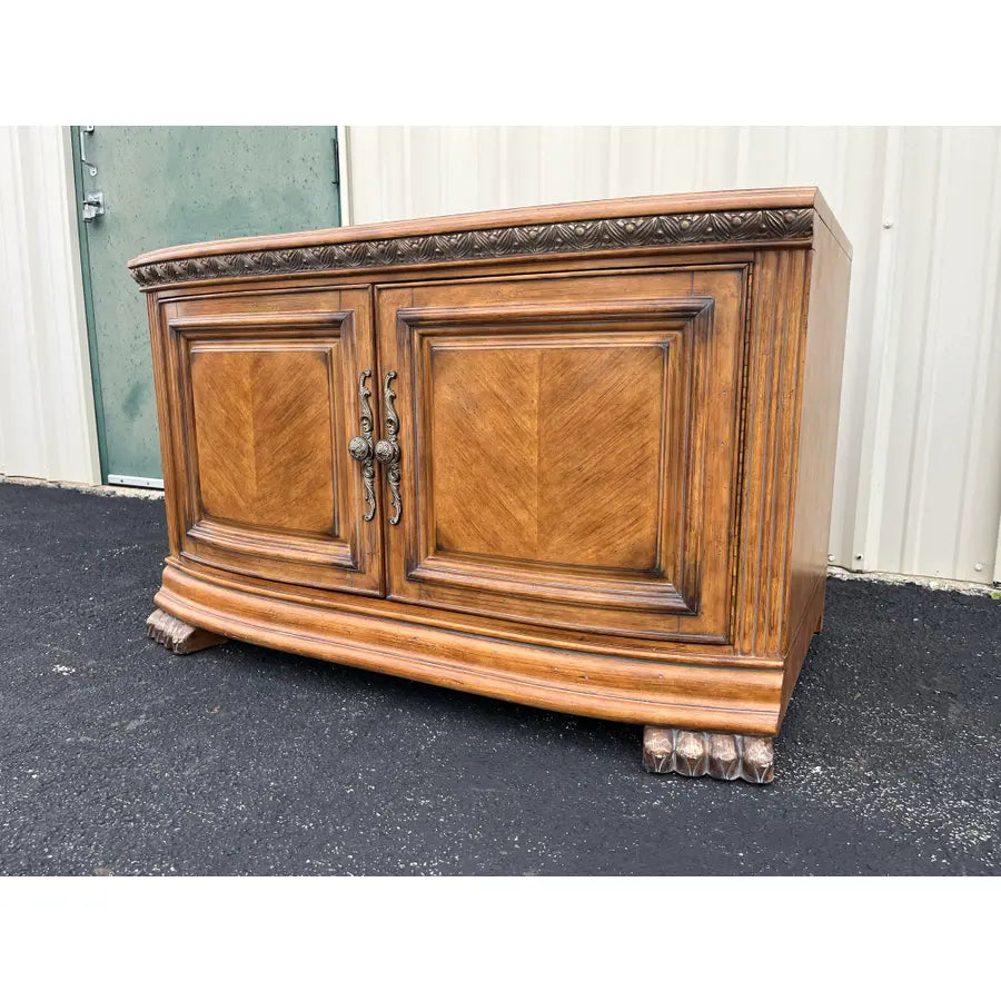 Michael Amini AICO Paw Foot Media Console Cabinet