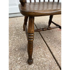 Mid-1800s Antique Oak Windsor Style Arm Chairs- A Pair