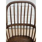 Mid-1800s Antique Oak Windsor Style Arm Chairs- A Pair