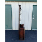 Mid 1800s Early American Tavern Style Oak Hall Tree or Hall Seat