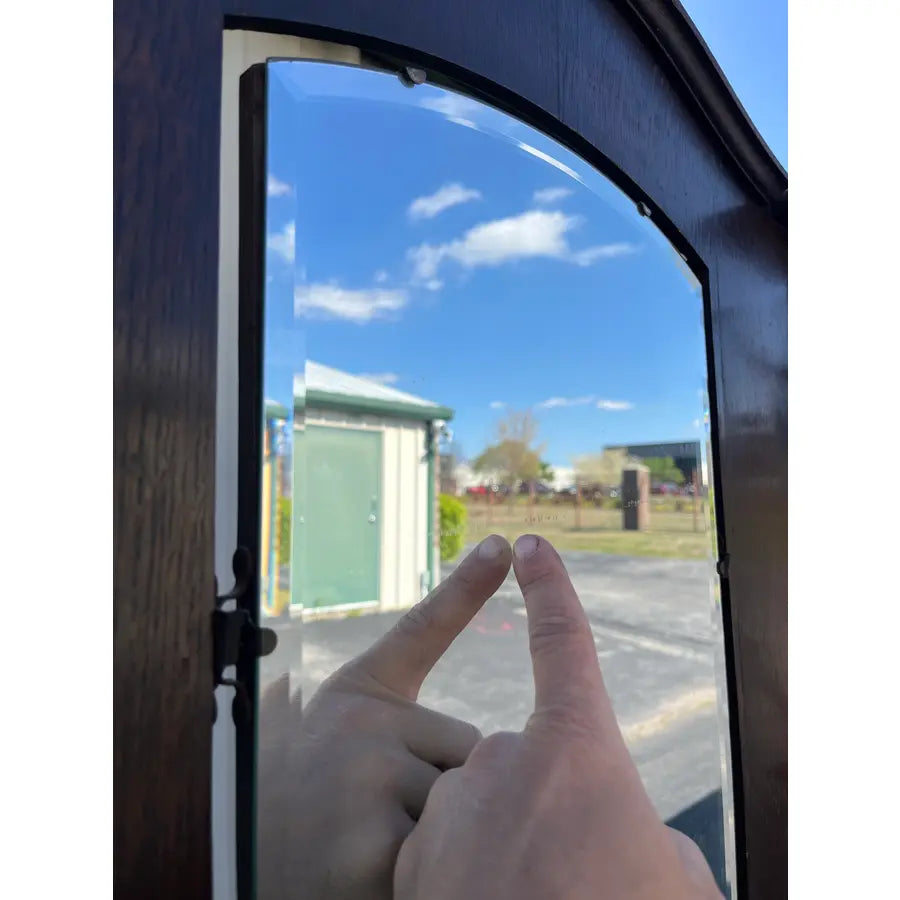 Mid 1800s Early American Tavern Style Oak Hall Tree or Hall Seat