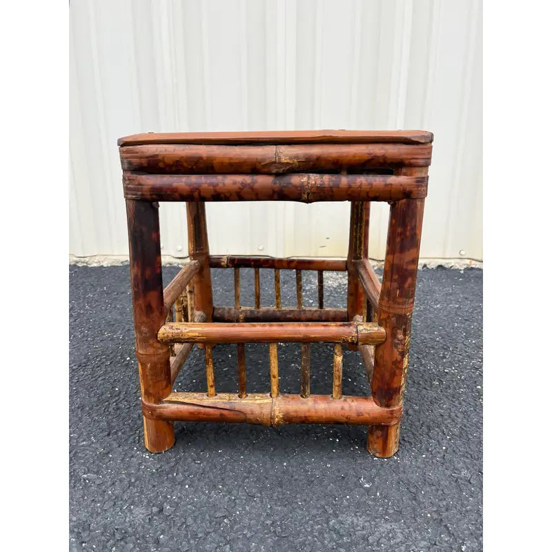 Mid 1900s Asian Dry-Joint Tortoise Bamboo Planter Stand