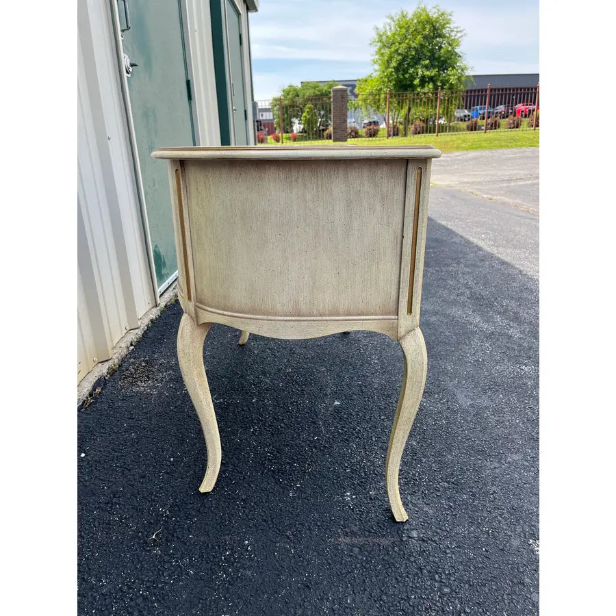 Mid 20th Century Sligh Lowry French Provincial Leather Top Curved Writing Desk
