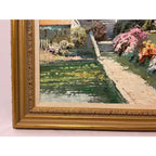 Ming Feng Framed Oil Painting on Canvas 32"- Village Landscape