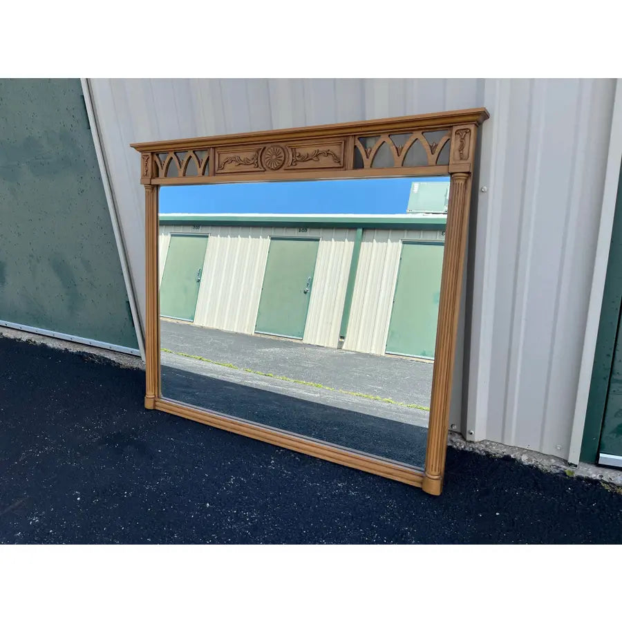 Neoclassical Fruitwood Dressing or Wall Mirror