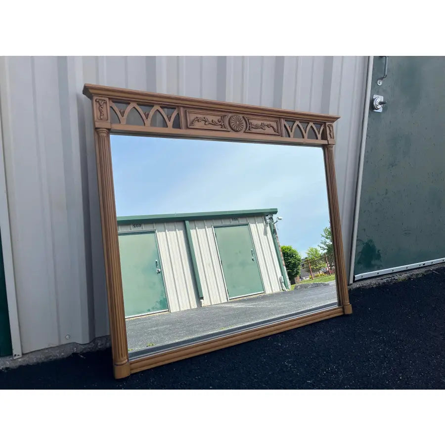 Neoclassical Fruitwood Dressing or Wall Mirror