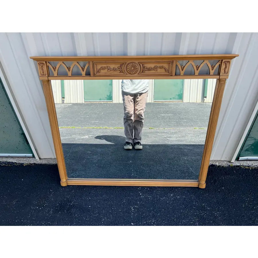 Neoclassical Fruitwood Dressing or Wall Mirror
