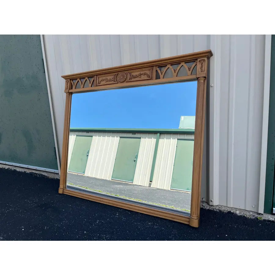 Neoclassical Fruitwood Dressing or Wall Mirror