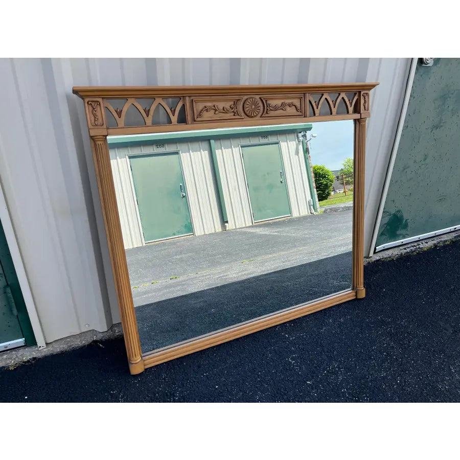 Neoclassical Fruitwood Dressing or Wall Mirror
