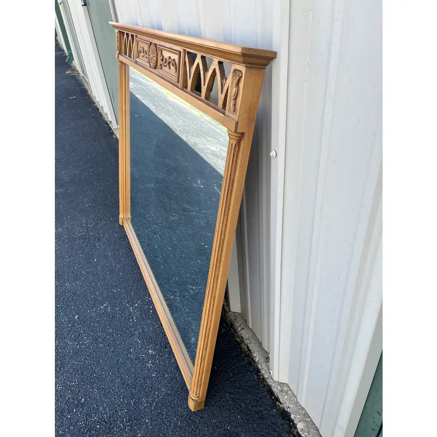 Neoclassical Fruitwood Dressing or Wall Mirror