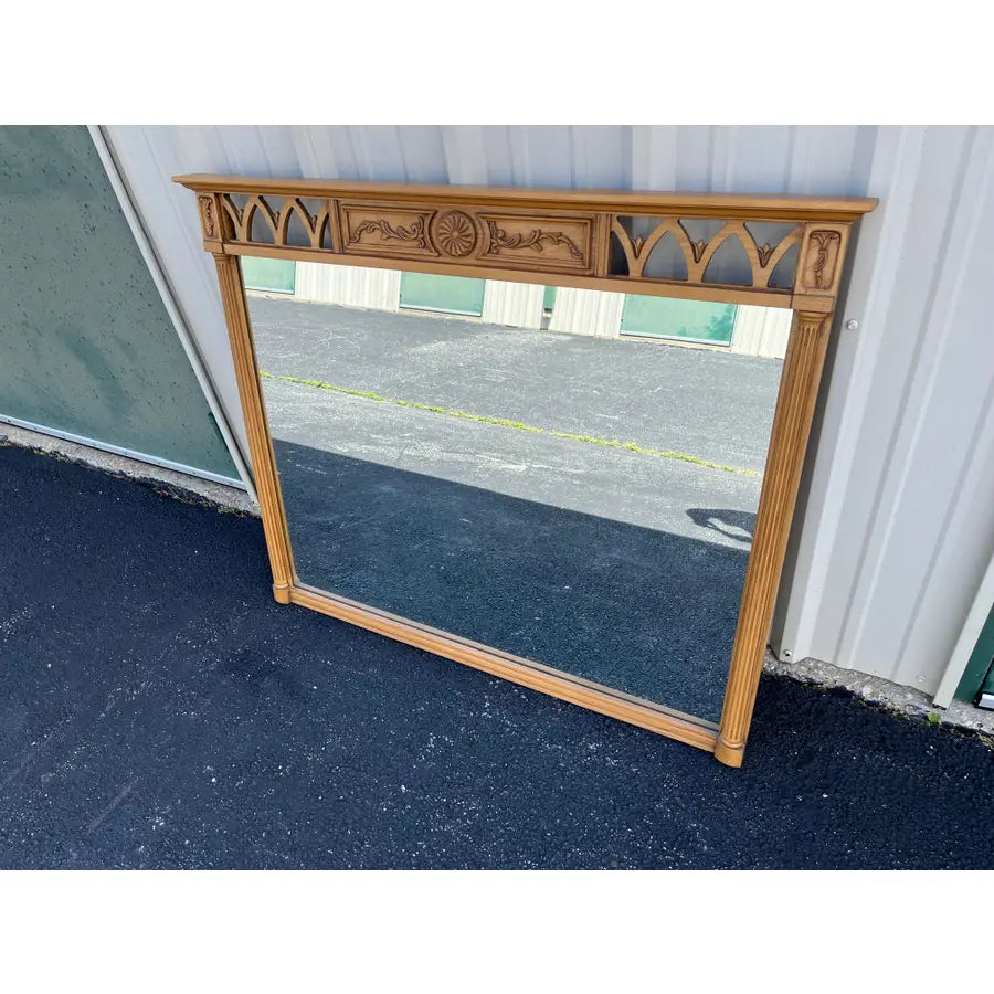Neoclassical Fruitwood Dressing or Wall Mirror