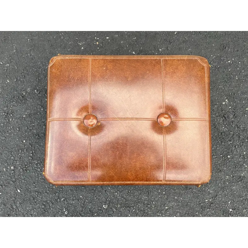 Pearl Wick Leg Lounger- 1960s Adjustable Vinyl Footstool