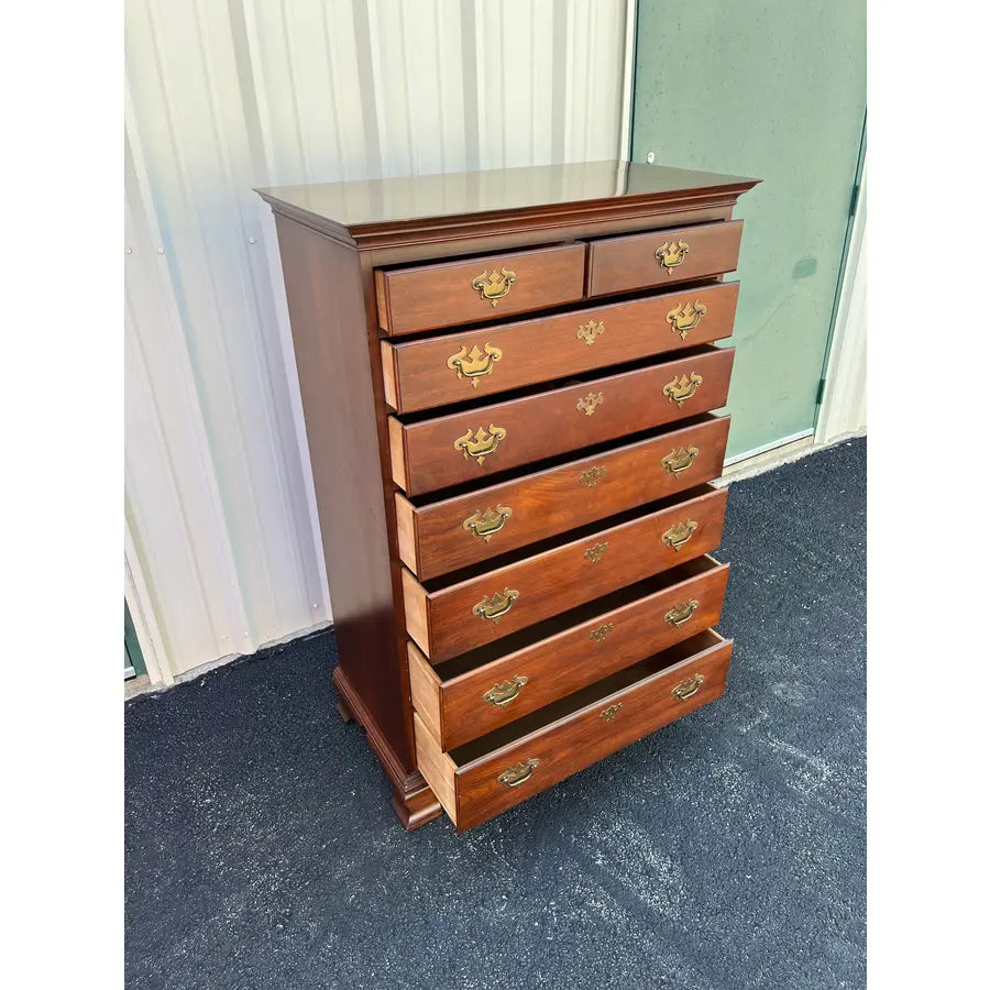 Pennsylvania House 8-Drawer Cherry Chippendale Tall Chest of Drawers
