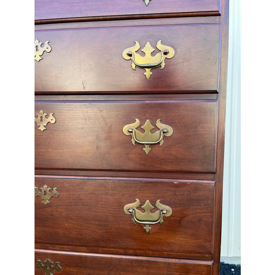 Pennsylvania House 8-Drawer Cherry Chippendale Tall Chest of Drawers