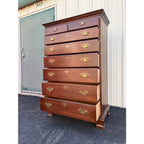 Pennsylvania House 8-Drawer Cherry Chippendale Tall Chest of Drawers