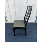 Raymond Sobota for Century- Black Lacquer and Burlwood Dining Table and Chairs- Set of 5