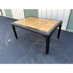 Raymond Sobota for Century- Black Lacquer and Burlwood Dining Table and Chairs- Set of 5