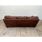 Restoration Hardware Lancaster Down Leather Sofa in Italian Brompton Cocoa