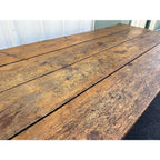 Rustic American Oak Farmhouse Hutch Table C. 1800-1820