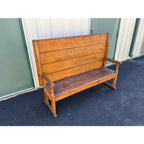 Rustic American Oak Farmhouse Hutch Table C. 1800-1820