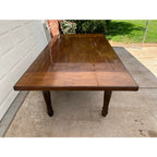 Rustic Walnut Farmhouse Extension Dining Table