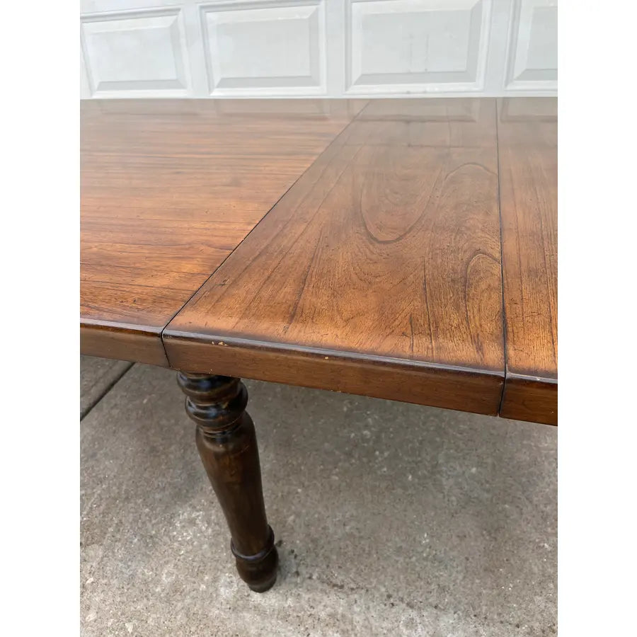 Rustic Walnut Farmhouse Extension Dining Table