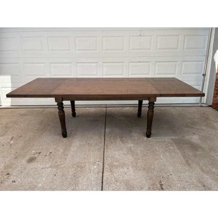 Rustic Walnut Farmhouse Extension Dining Table