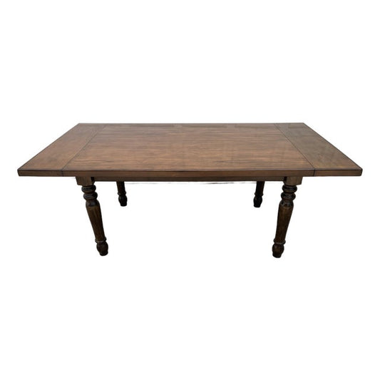 Rustic Walnut Farmhouse Extension Dining Table