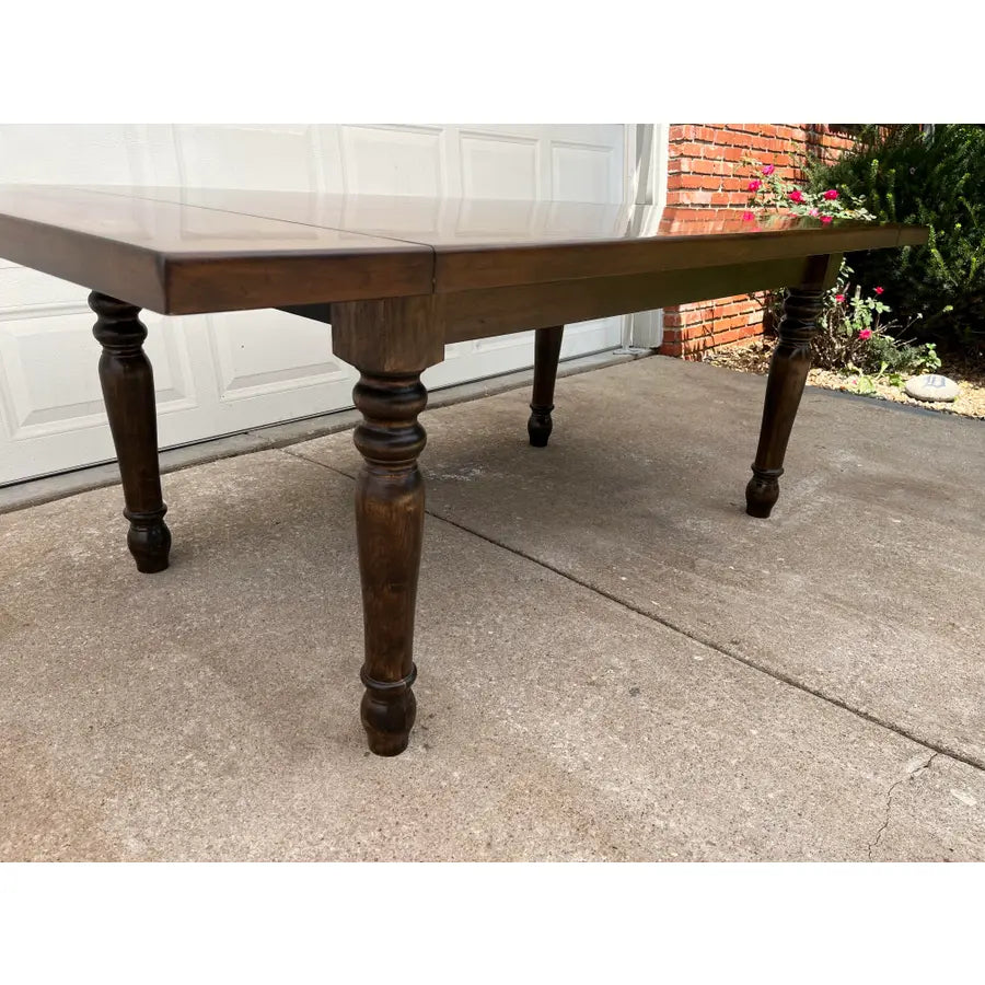 Rustic Walnut Farmhouse Extension Dining Table