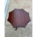 Scalloped Edge Inlaid Octagonal Mahogany Lamp Side Table
