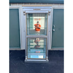 Silver Painted Mirrored 6-Shelf Illuminated Display or Curio Cabinet