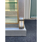 Silver Painted Mirrored 6-Shelf Illuminated Display or Curio Cabinet