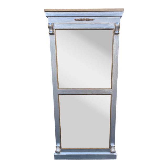 Silver Painted Mirrored 6-Shelf Illuminated Display or Curio Cabinet